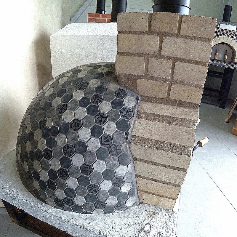 Holzbackofen Toskana Mosaik I Größe wählbar
