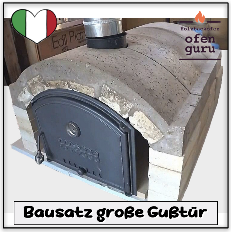 Holzbackofen 60 x 90 große Gußtür - Bausatz