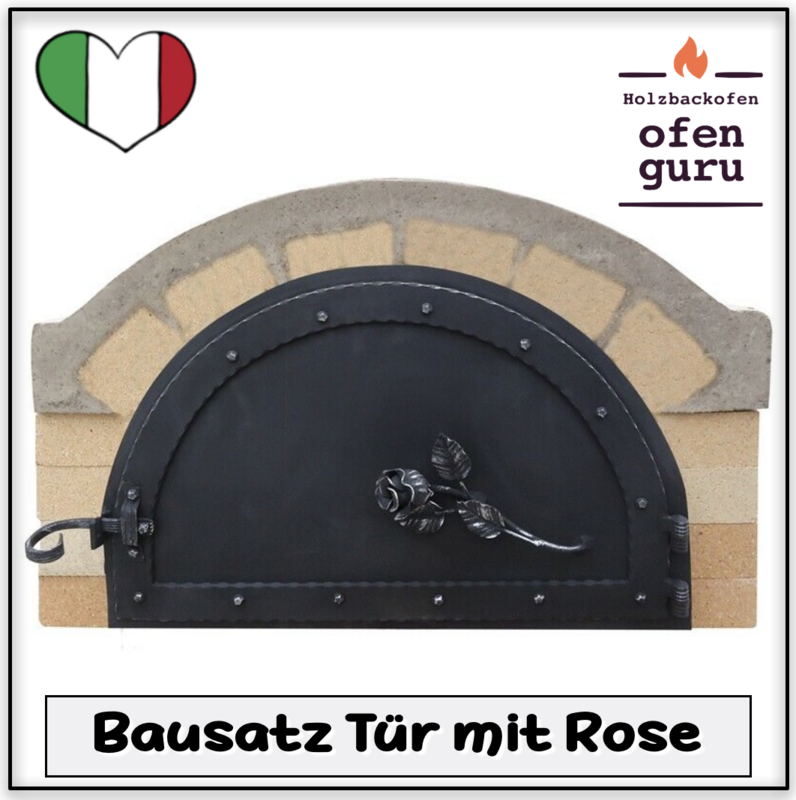 Holzbackofen 60 x 90 Tür: Rose - Bausatz