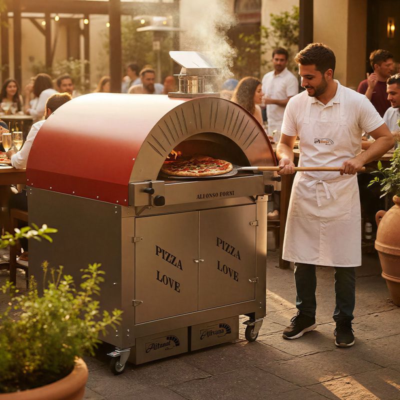 Pizzaofen Alfonso Forni 4 Pizze PRO-HYBRID