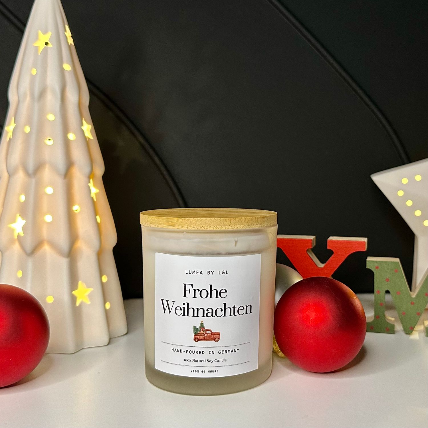 Duftkerze "Frohe Weihnachten"