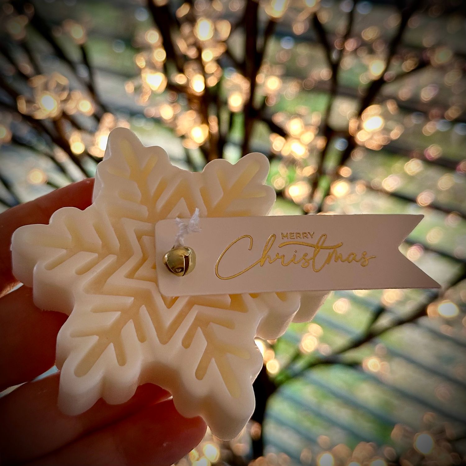 Winterflake – Weihnachtliche Schneeflockenkerze