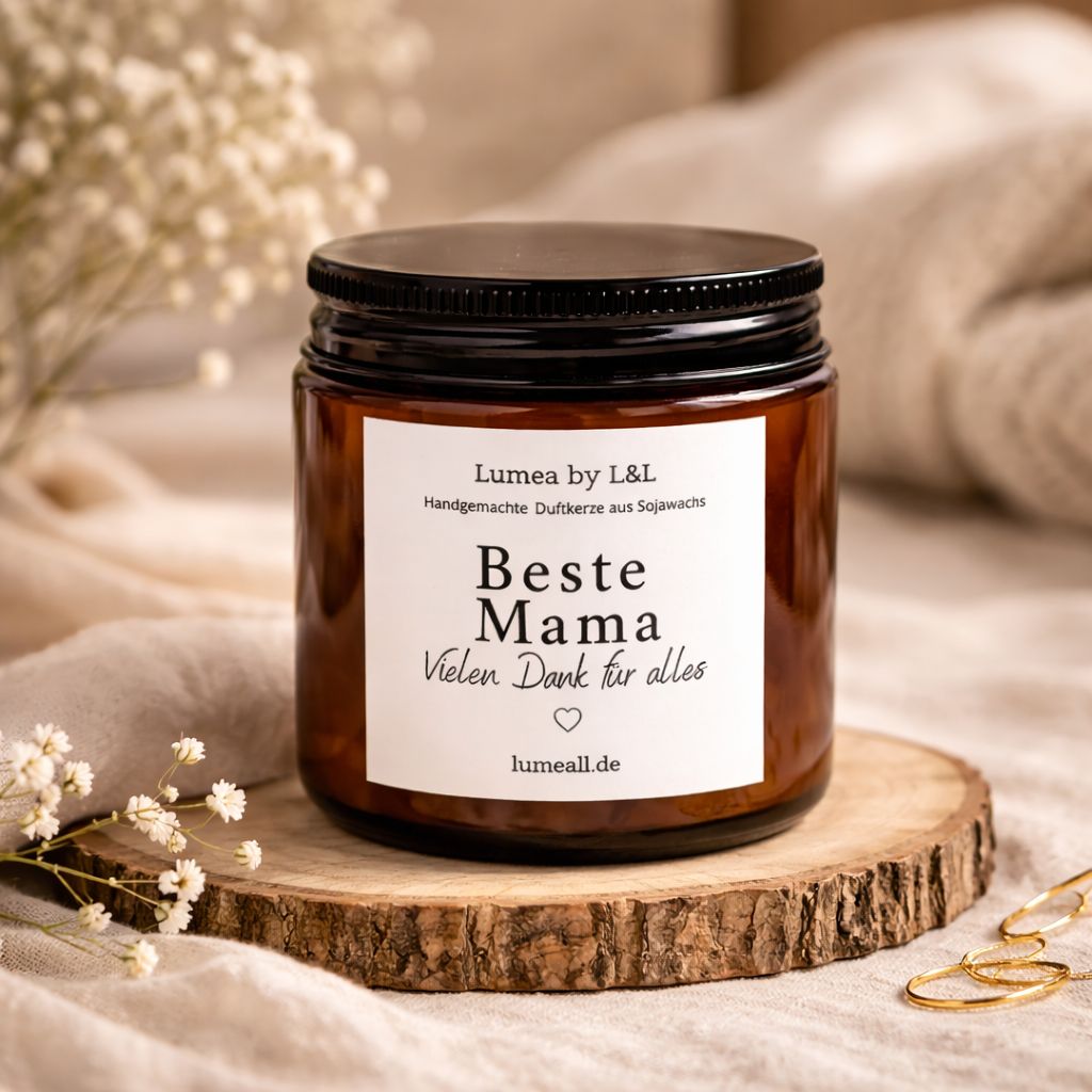 Duftkerze "Beste Mama Vielen Dank für alles"