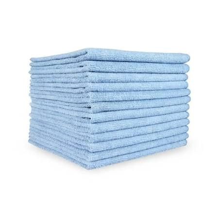 Basic Microfiber Cloth, Blue16x16 12PK