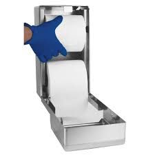 Bobrick Stainless Steel 2-Roll Tissue Dispenser, 6.06 x 5.94 x 11, Stainless Steel