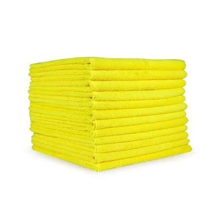 Basic Microfiber Cloth, Yellow 16x16 12Pk