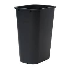41 qt black wastebasket