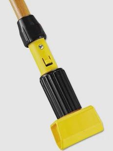 RUBBERMAID Yellow Gripper Jaw Wooden Mop Handle