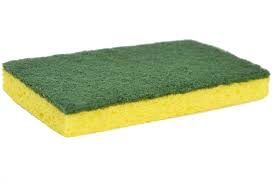 CELLULOSE SPONGE WITH SCRUBBER