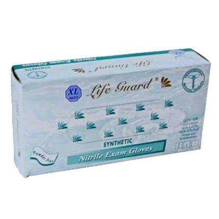 LIFE GUARD Blue Nitrile Power Free Gloves, X-LARGE/100BX