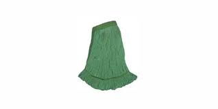 LARGE GREEN MICROFIBER LOOPED END WET MOP, 1 1/4 BAND