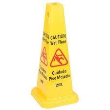 LAVEX 27" Caution Wet Floor Cone-Shaped Sign