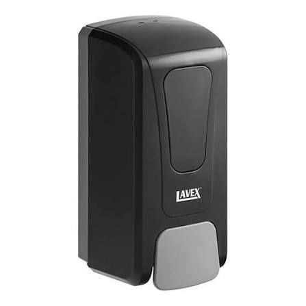 LAVEX Black Manual Liquid Soap Dispenser, 34 fl. oz. (1000 ml)