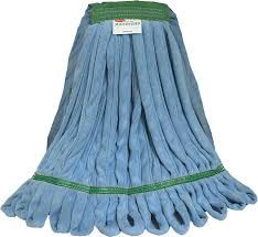 MEDIUM BLUE MICROFIBER LOOPED END WET MOP, 1 1/4 BAND