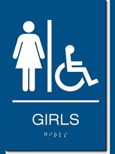 Girl's Accessible Restroom Sign