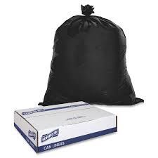 Genuine Joe Can Liners 30x36 Low Density, 30 Gal, Black (250/Case)