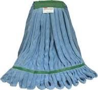 LARGE BLUE MICROFIBER LOOPED END WET MOP, 1 1/4 BAND