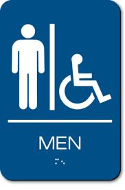 Men's Accessible Restroom Sign