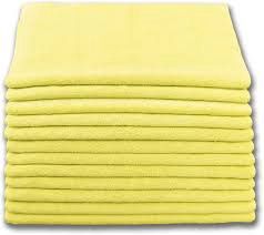 MICROWORKS Yellow Microfiber Towels 16x16 (12ct)