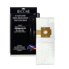 RICCAR Supralite Type F Genuine Hepa Vacuum Bags, 6 Pk