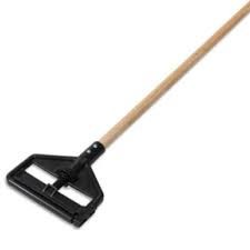 Plastic Easy Change Wet Mop Handle, Wooden 60"
