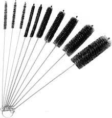 STAINLESS STEEL &amp; NYLON Bristle Cleaning Brush Set, 10 pcs