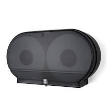 TISSUE DISP, TWIN 9 JRT, BLACK TRANS W/WHITE LOGO