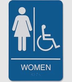 Women's Accesible Restroom Sign