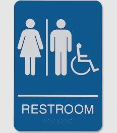 Unisex Accessible Restroom Sign