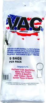 V. A. C. Hepa ProTeam 6Qt Backpack Bag Vac20 (9pk)