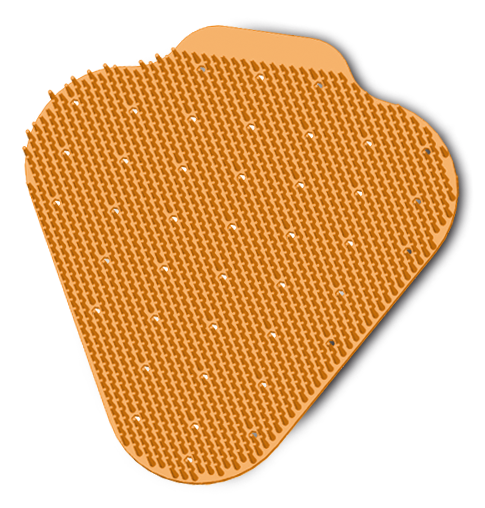 Eva Anti Splash Urinal Screen Mango Orange 10/BX