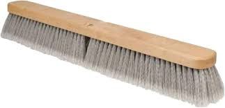 24" Gray Indoor Broom, Wood Block
