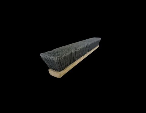 Flagged Gray Poly Floor Brush - Wood Block - 24"