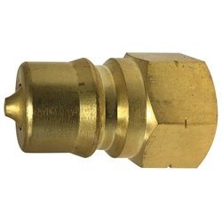 MIDLAND INDUSTRIES HNV12M ISO-B Interchange Quick Disconnect Pipe Plug, 1/2-in Body x 1/2-in Female NPT, Brass
