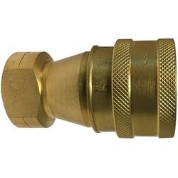 MIDLAND INDUSTRIES HNV14FB ISO-B Interchange Quick Disconnect Female Pipe Coupler, 1/4-in Body x 1/4-in Female NPT, Brass