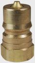 H2F2-B by Dixon Valve | Hydraulic Quick Disconnect Coupling | H-Series | 1/4" Female NPTF x 1/4" ISO-B Interchange | Plug | Brass