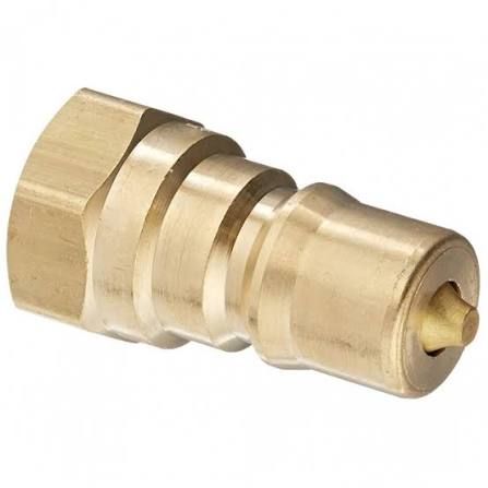 H2F2-B by Dixon Valve | Hydraulic Quick Disconnect Coupling | H-Series | 1/4" Female NPTF x 1/4" ISO-B Interchange | Plug | Brass