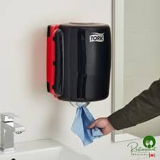 TORK Proformance Maxi Center Pull Wiper Dispenser, Red/Smoke