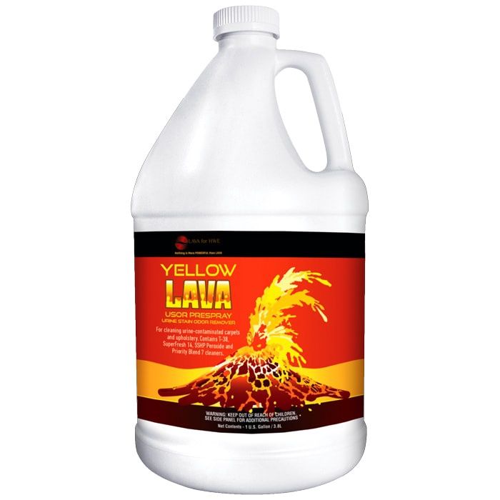 Urine Stain &amp; Odor Removal Carpet Prespray for HWE – Yellow LAVA USOR