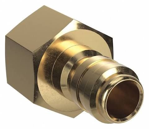 STRAIGHT THRU 3/4 COUPLER BR 3/4 NPT FEMALE (E6F6-B)