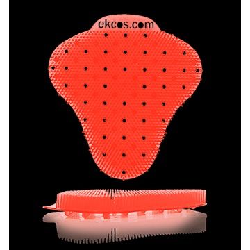 EKCOSCREEN Anti-Splash Heavy Duty Urinal Screen, Red/Melon, 12/Box