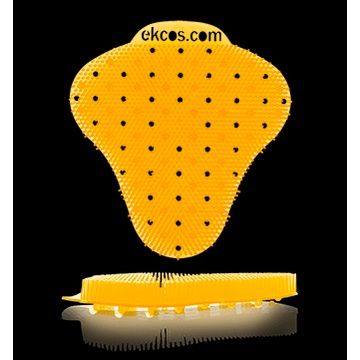 EKCOSCREEN Anti-Splash Heavy Duty Urinal Screen, Orange/Citrus, 12/Box