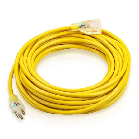 PROTEAM 50' COMMERCIAL EXTENSION CORD, 16/3, Yellow (101678)