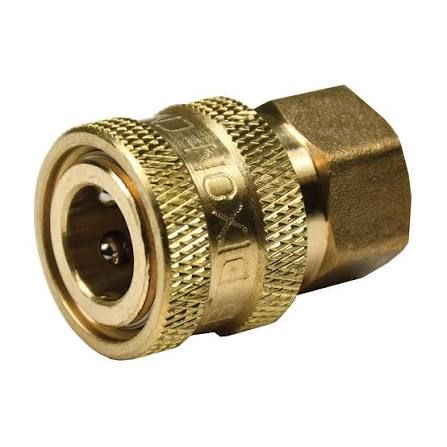 COUPLER, BRASS  3/8"FPT Straight Thru PW NBR