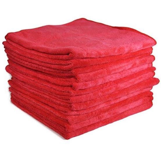 Basic Microfiber Cloth RED 16x16 12PK