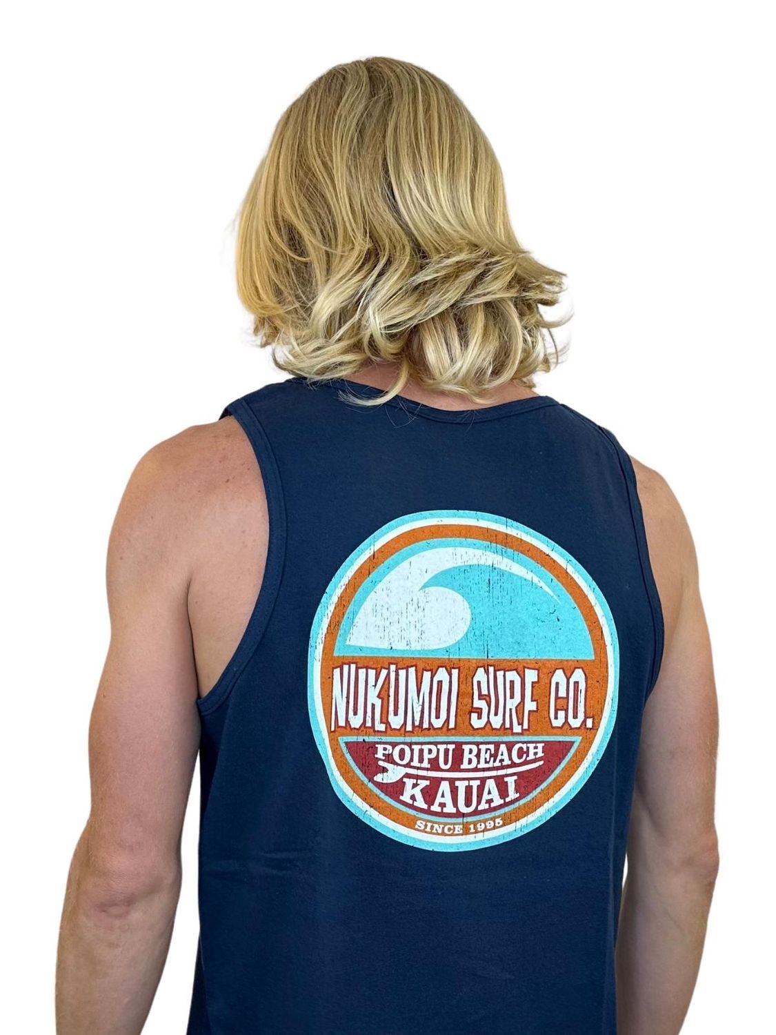 Nukumoi Retro Wave Tank, Color: Navy, Size: Sm