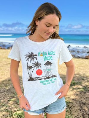 Nukumoi Aloha Lives Here Tee