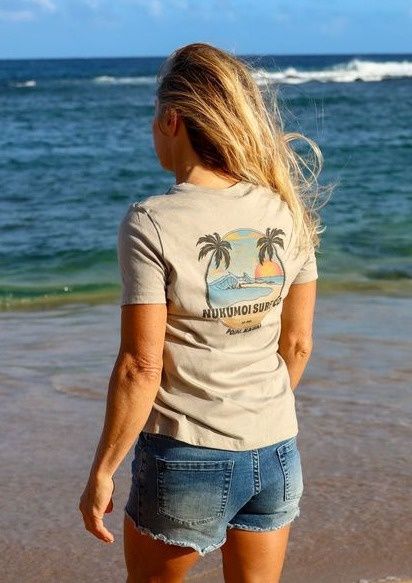 Nukumoi Point Wom Color Tee, Color: Natural Color, Size: SM