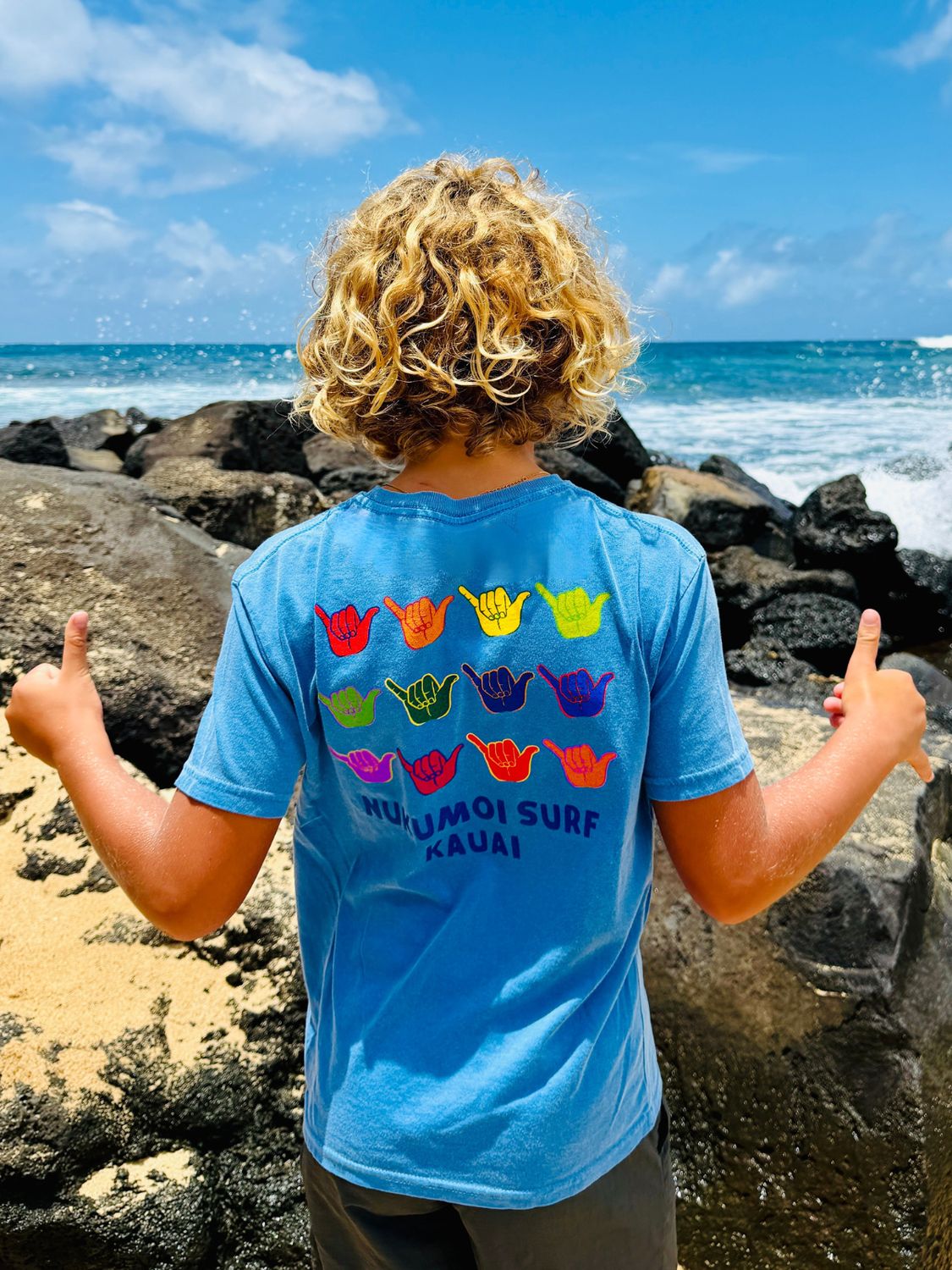 Nukumoi Shaka For Days Tod/Yth, Color: Tahiti Blue, Size: 2t