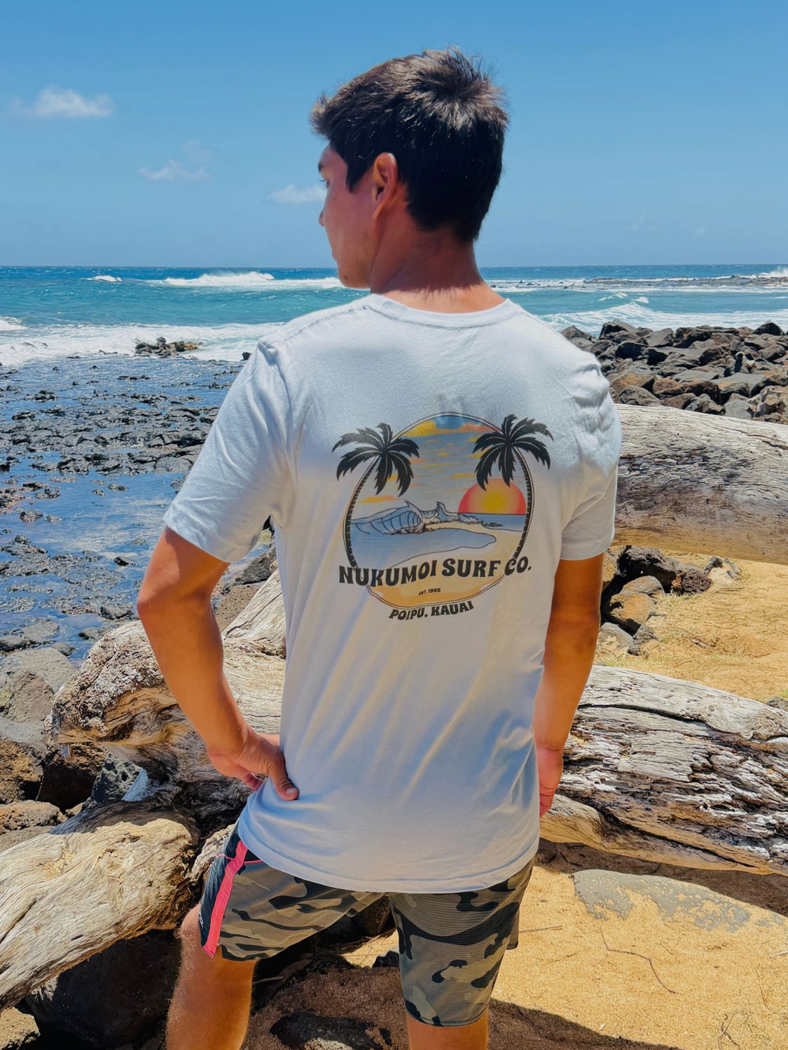 Nukumoi Point Color Tee, Color: Lt. Blue, Size: S